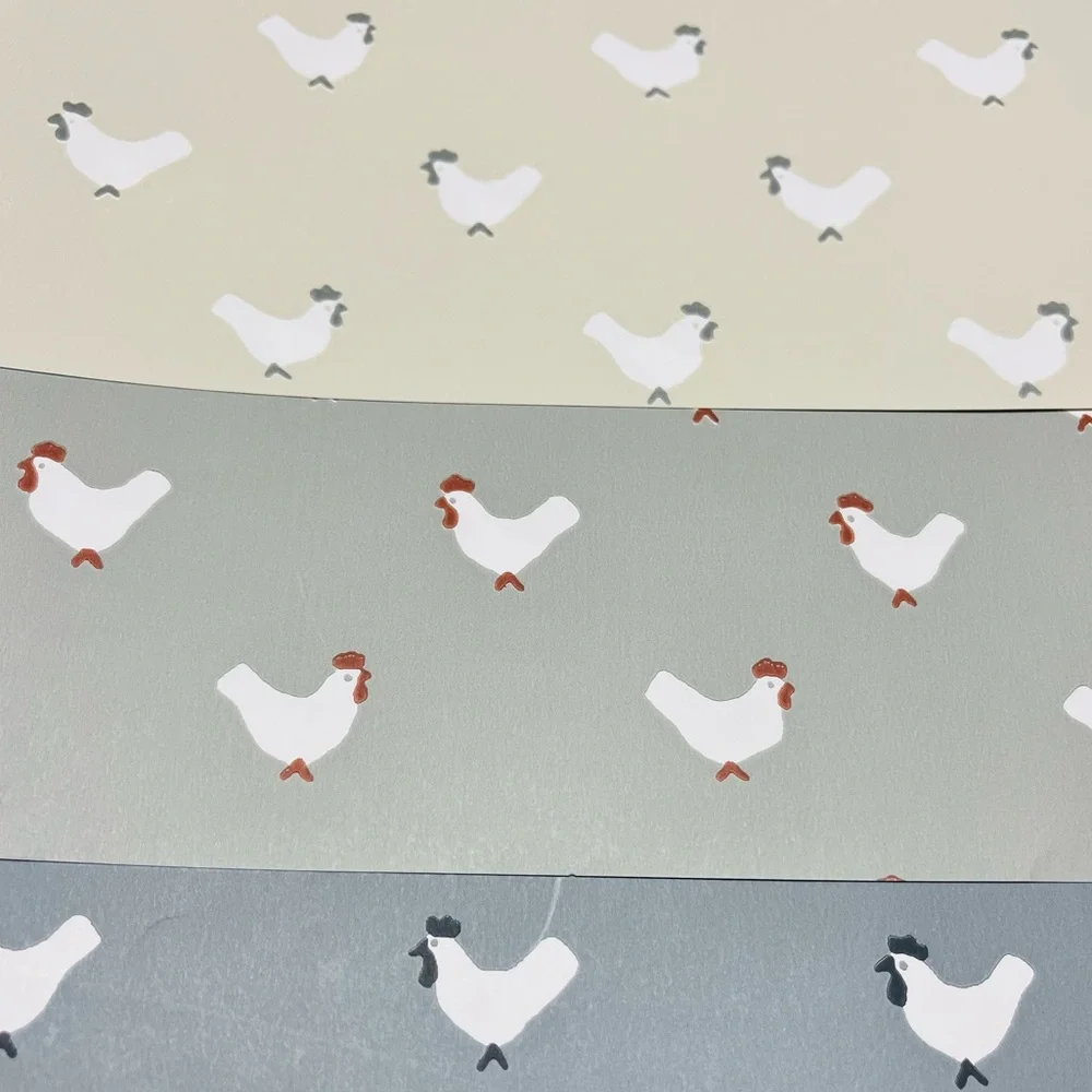 10 Fun Scenic Farm & Bird Wallpaper Sheets Bundle-Rooster, Heron- Assorted Sizes